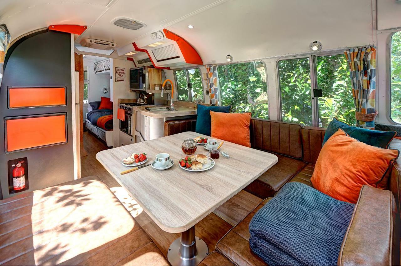 Glamping 1970 American Airstream Motorhome Holiday home Ponsanooth